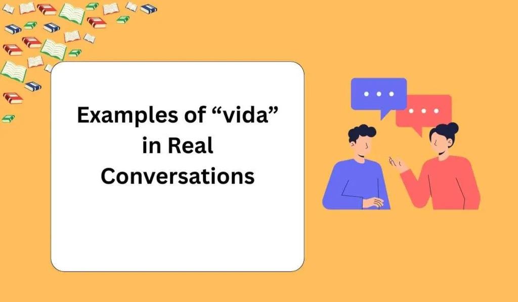 Examples of “vida” in Real Conversations