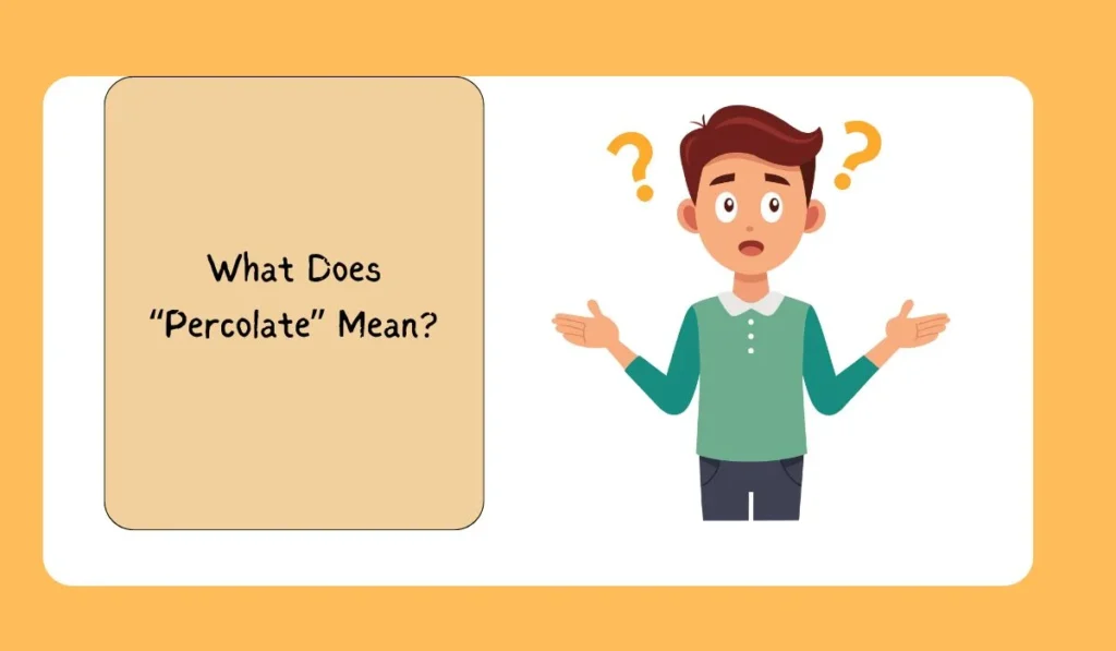 What Does “Percolate” Mean?