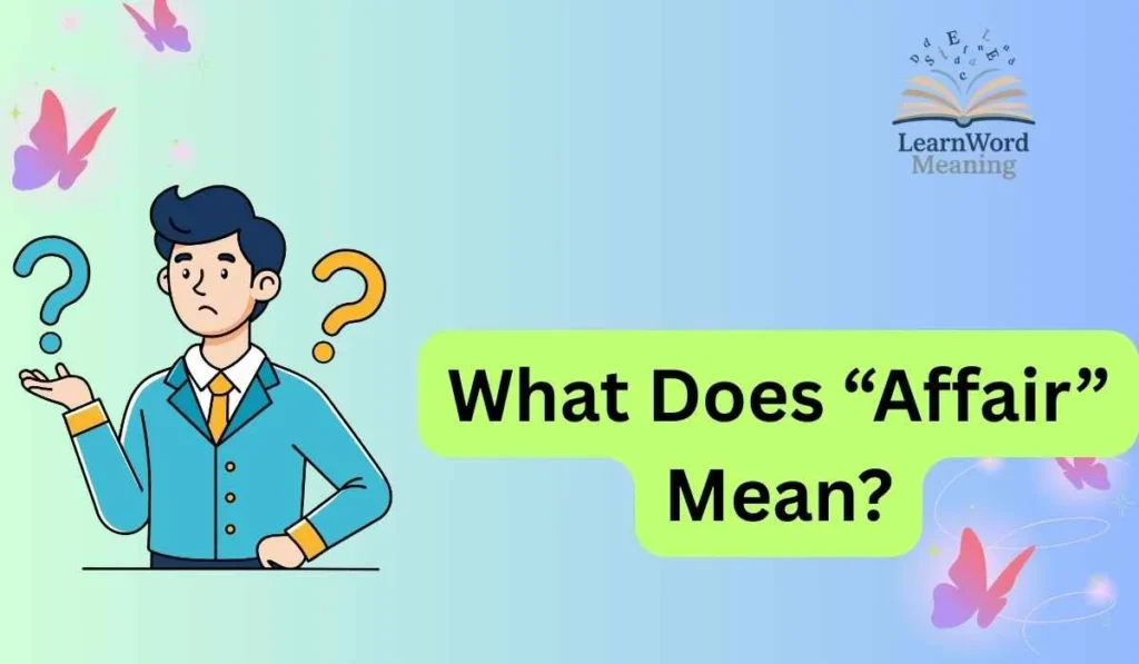 What Does “Affair” Mean?