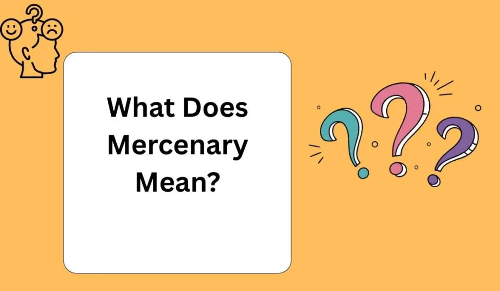 What Does Mercenary Mean?