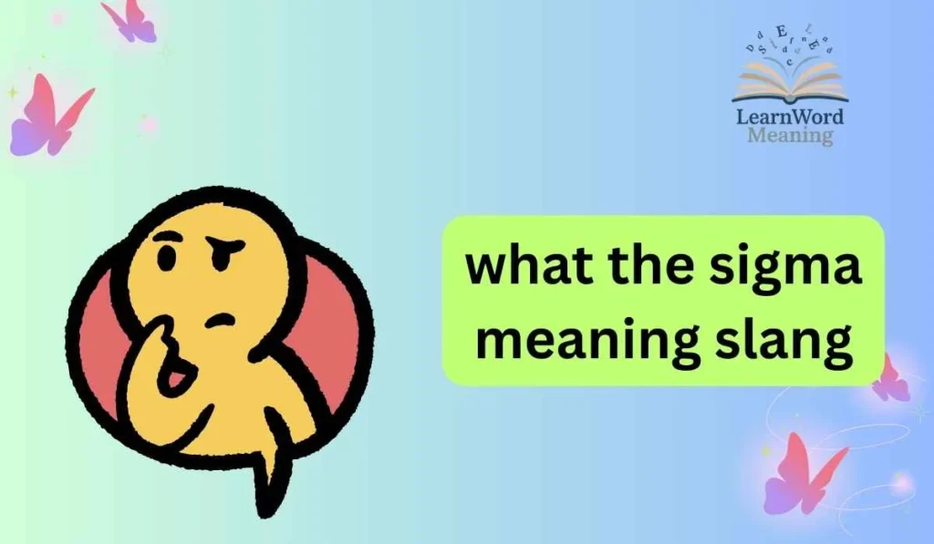 what the sigma meaning slang