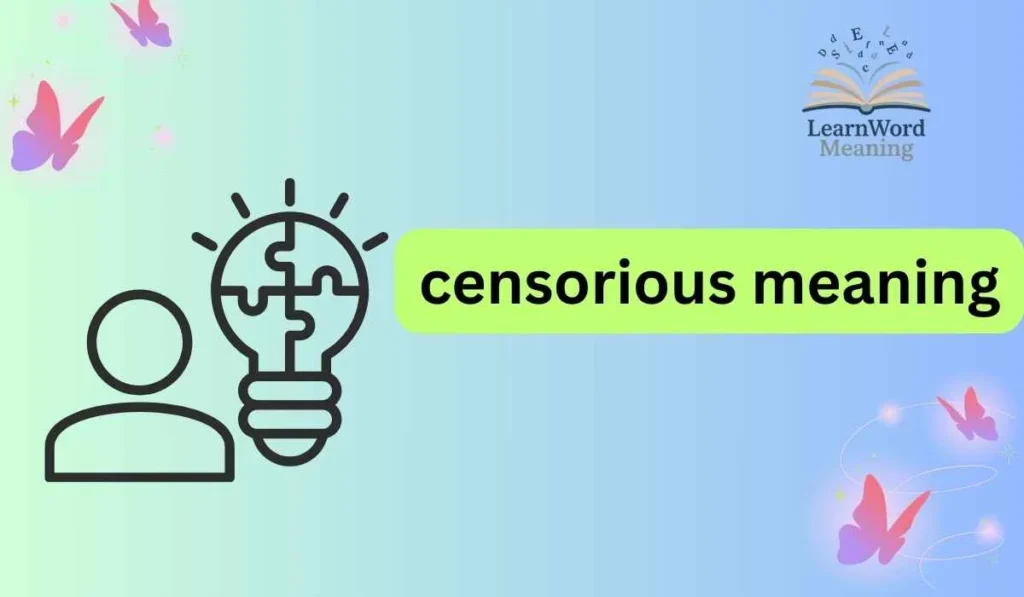 censorious meaning
